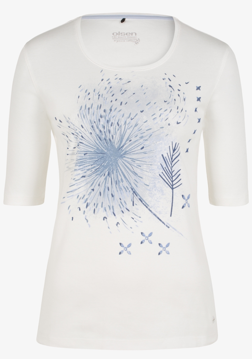 Tee Placement Print Dandelion - T-shirt, transparent png download