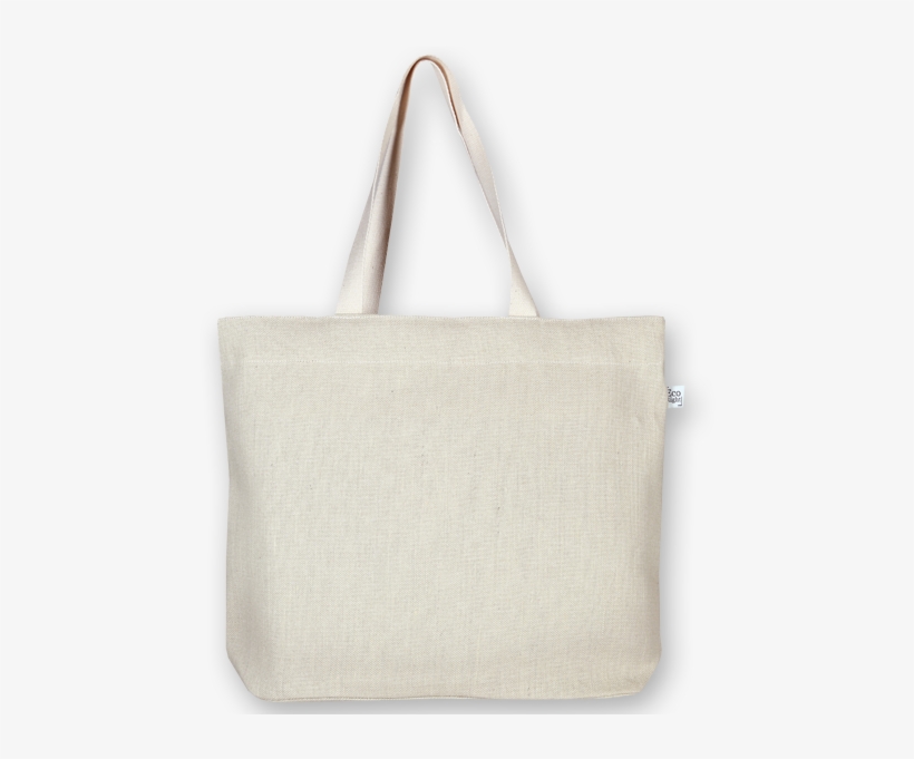 Juton Zipper Tote Bag White -ecoright - Zipper, transparent png download