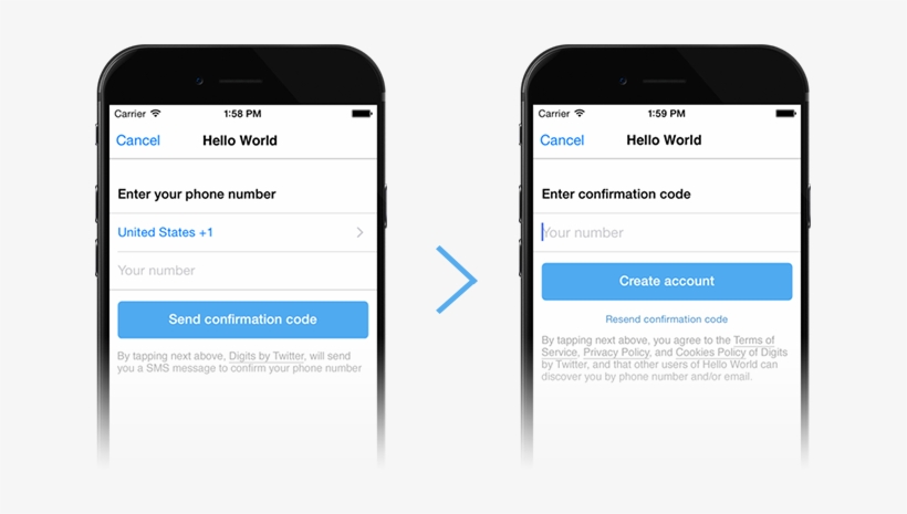 Similar To Twitter's Video-sharing App, Vine, Digits - Twitter Digits, transparent png download