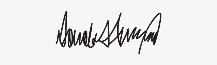 Donald Trump Hand Signature, transparent png download