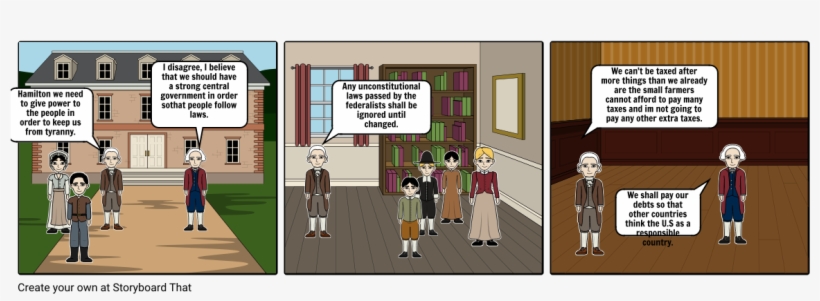 Washington And Hamilton - Cartoon, transparent png download