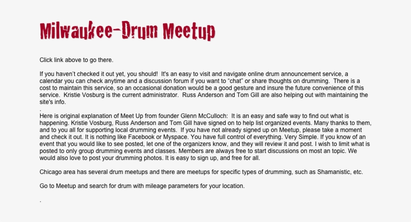 Milwaukee Drum Meetup Http - Muscle, transparent png download
