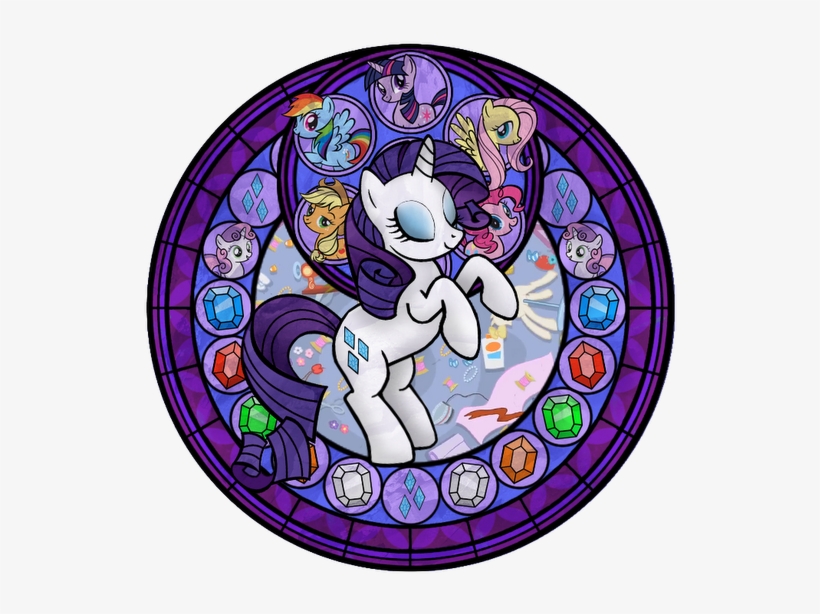 25 May 2012 - My Little Pony Stained Glass Rarity, transparent png download