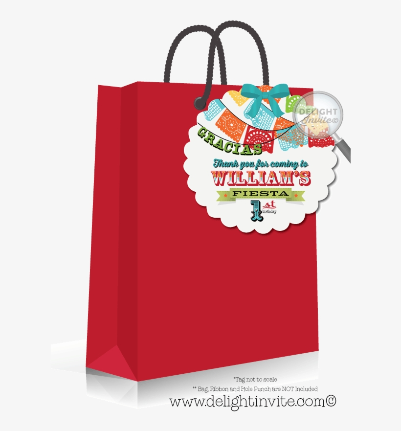 Mexican Fiesta Birthday Invitation Favor Tag - Greeting Card, transparent png download