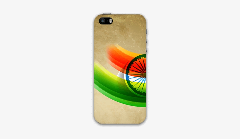 India Tricolor With Ashok Chakra Iphone 5s Mobile Back - Mobile Phone Case, transparent png download