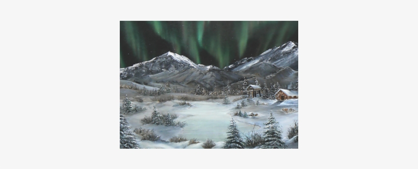 "northern Lights Dreamscape" Fine Art Card - Snow, transparent png download