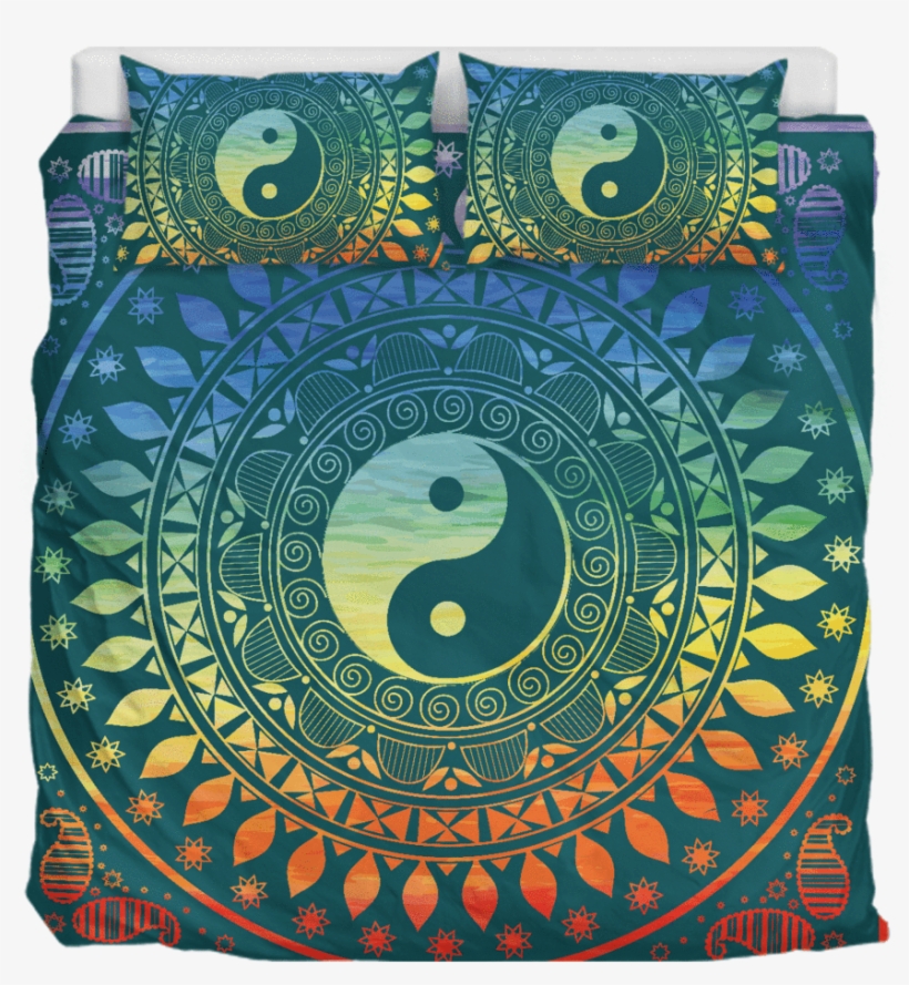 Psychedelic Yin Yang - Bedding, transparent png download