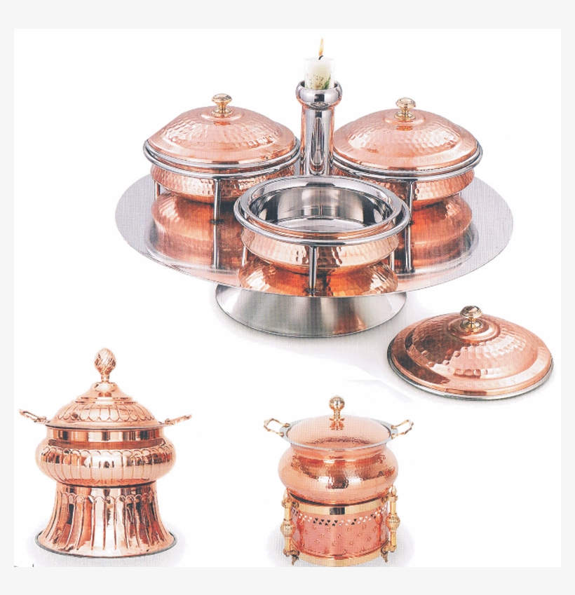 Copper Coted Servicing Pot's - Chafing Dish, transparent png download