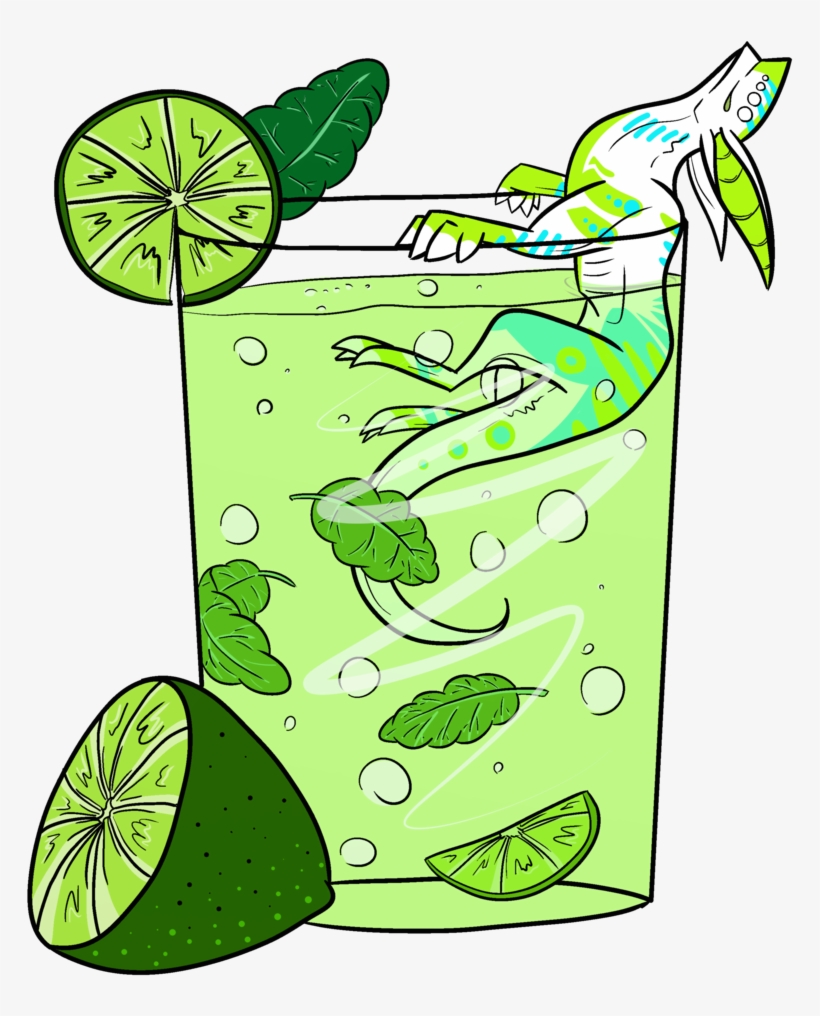 Mojito Lime Drawing Art, transparent png download