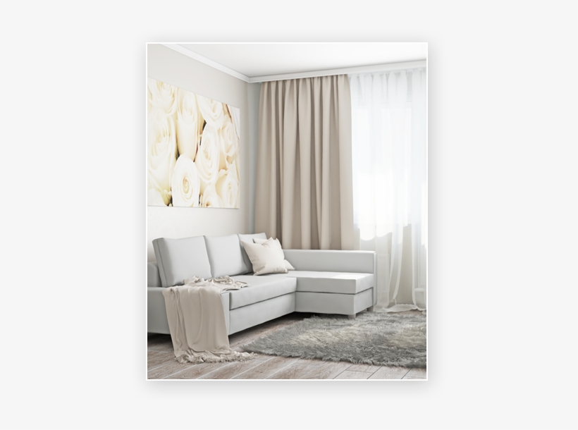 Couch With Custom Drapes In The Background - Boneco P700 Wit Luchtreiniger, transparent png download