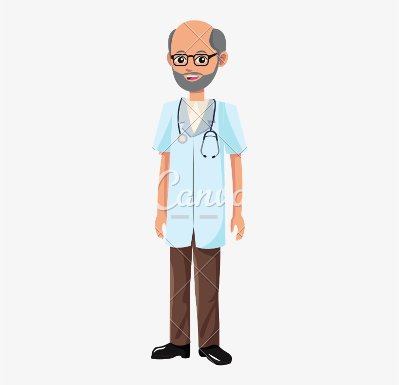 Old Man Medical Doctor - Illustration, transparent png download