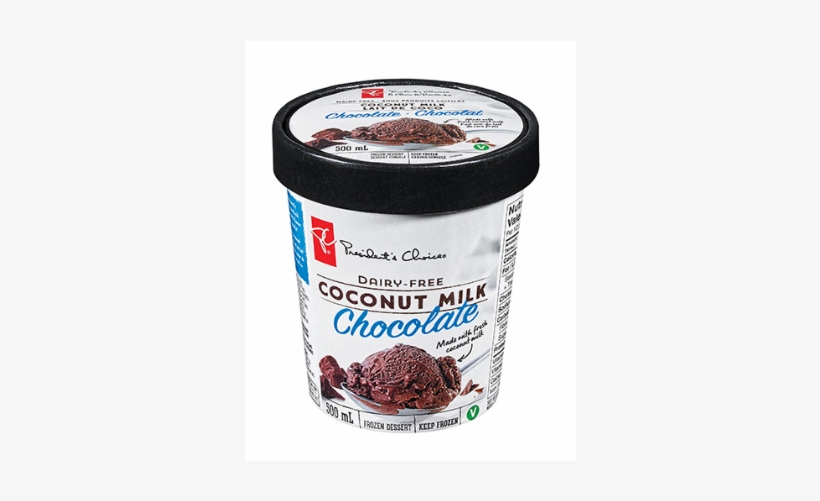 Pc Chocolate Dairy-free Coconut Milk Frozen Dessert - President's Choice Financial, transparent png download