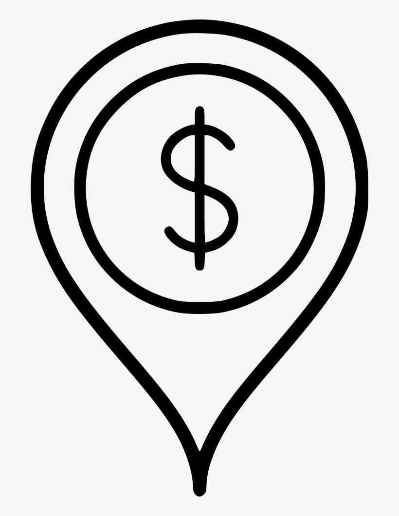 Location Pin Dollar Map Pointer Location Comments - Emblem, transparent png download