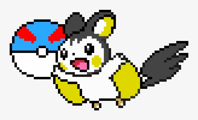 Emolga - Emolga Pixel Art, transparent png download