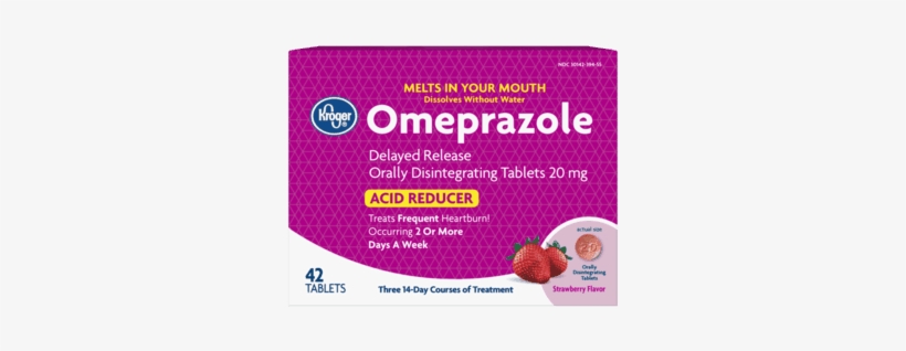 Kroger® Omeprazole Acid Reducer Orally Disintegrating - King Soopers Omeprazole, transparent png download