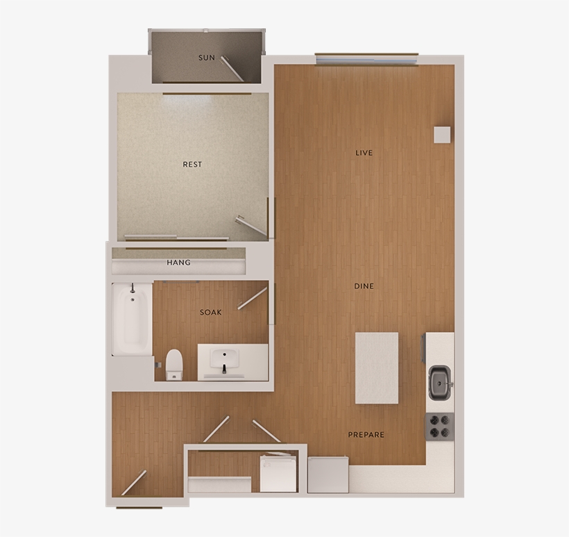 Suite A Floorplan - Floor Plan, transparent png download