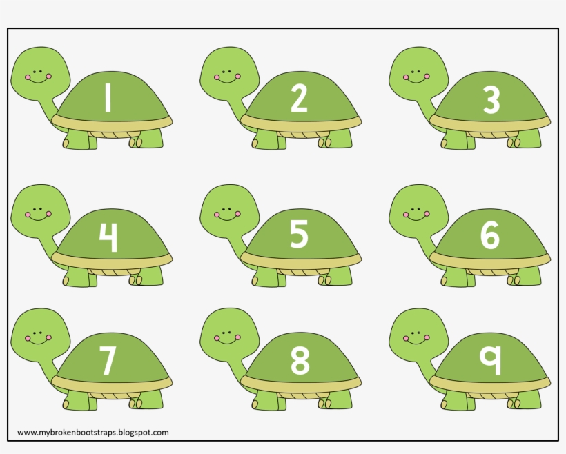 I Started By Making This Cute Math Matching Game For - Counting Turtles, transparent png download