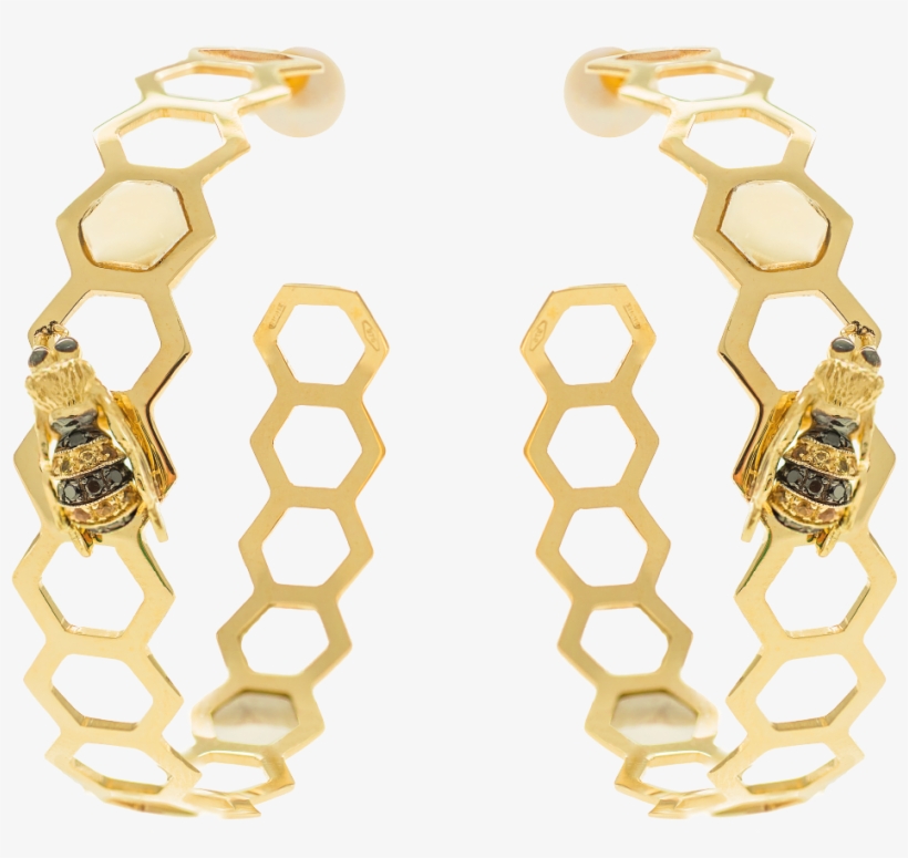 To Bee Or Not To Be Hoop Earrings - Earring, transparent png download