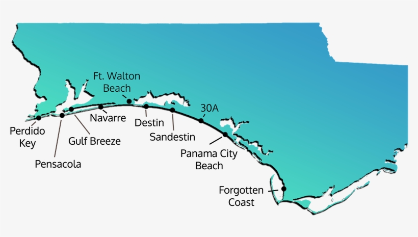 Florida Vacation Rentals Map - Florida, transparent png download