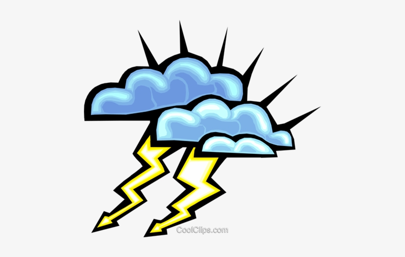 Nubes Rayo Libres De Derechos Ilustraciones De Vectores, transparent png download