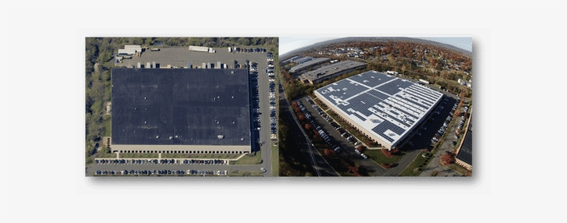 Image Of A Facility Showing Before And After Rooftop - Aerial Photography, transparent png download