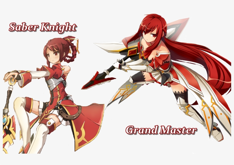 Saber Knight And Grand Master - Elsword Elesis Saber Knight, transparent png download