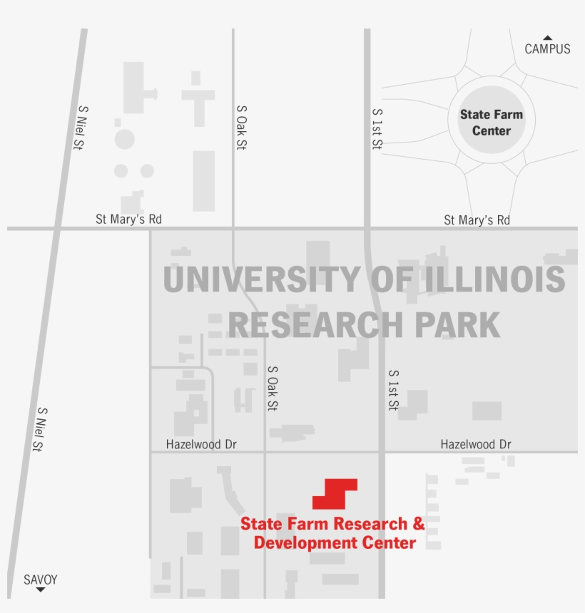 Champaign, Illinois 61820 Map Location Of Sfrdc - Research, transparent png download
