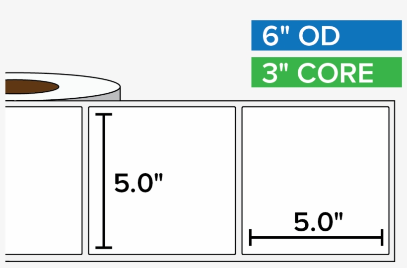 Rectangular Labels Matte Bopp Poly 5 X 5 Inches 3 For - 1.25 Inches, transparent png download