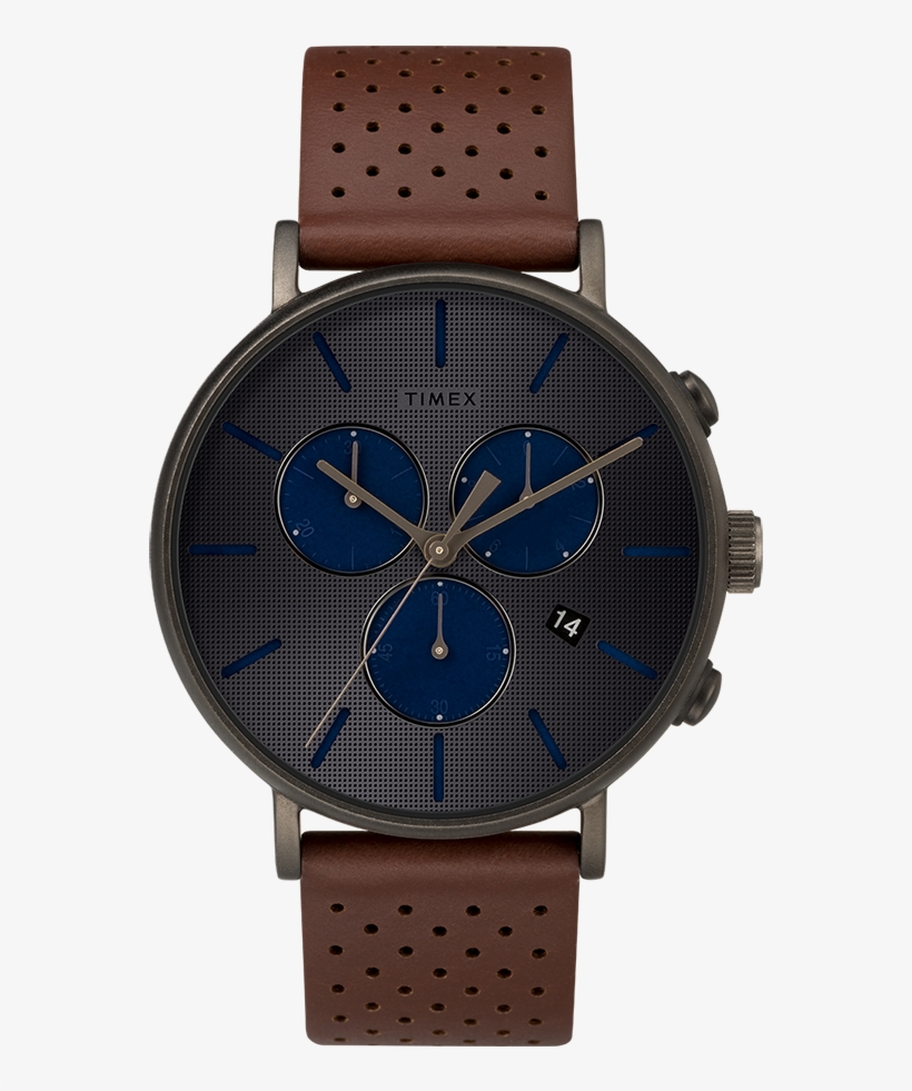 Fairfield Chronograph Supernova™ 41mm Leather Strap - Timex Watch, transparent png download
