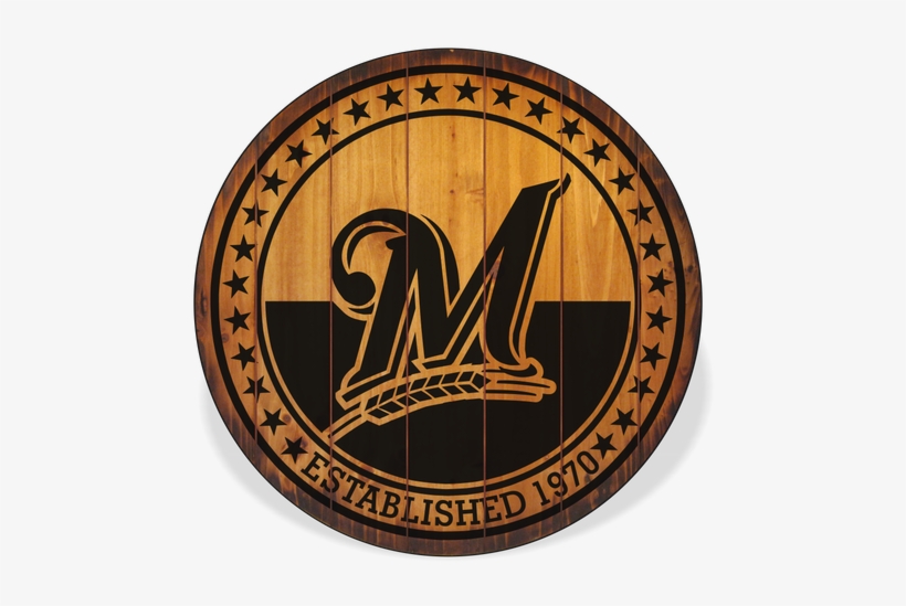 Milwaukee Brewers Barrel Top Sign - Emblem, transparent png download