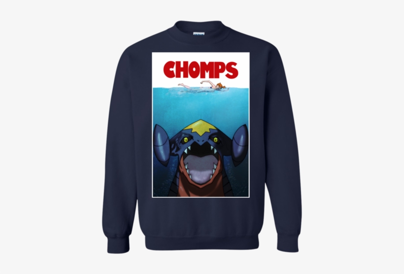 Jawsome Chomps Crewneck Pullover Sweatshirt 8 Oz - Shirt, transparent png download
