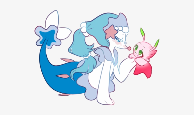 Celebi Meeting Primarina Please - Pokémon, transparent png download