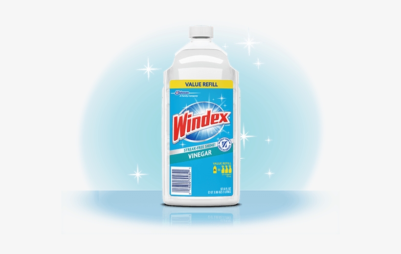 Windex® Vinegar Glass Cleaner Refill - Windex Original Glass Cleaner 23 Oz + Refill 2 L, transparent png download