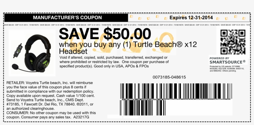 Click Here To View The Original Image Of 2141x963px - Turtle Beach Ear Force X12 Full-size Headset - Black/green, transparent png download