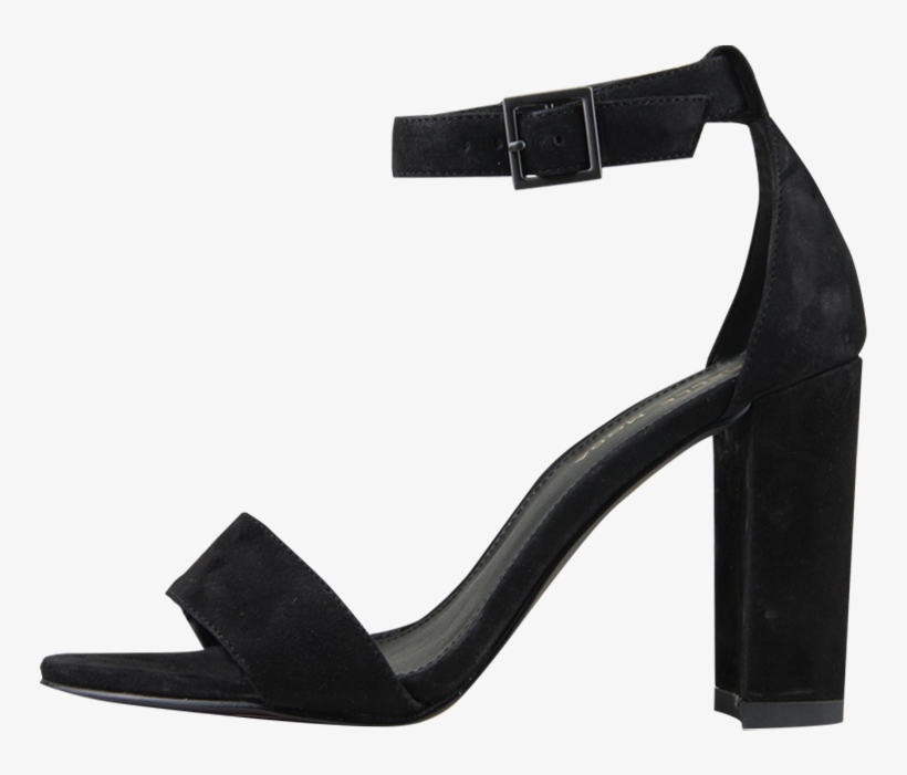 Bonnie - Black Block Strap Heel, transparent png download