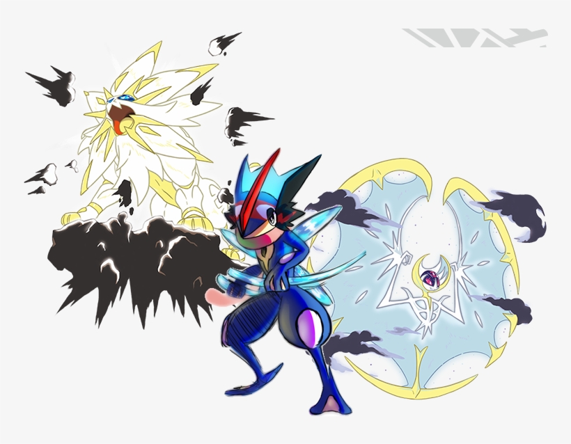 Raibow Greninja É O Ash Greninja, Mas Com Apenas Seu - Pokémon Sun E Moon Lunala, transparent png download