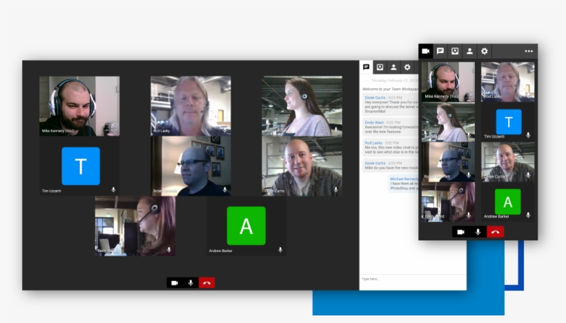 Smartermail 17 Team Workspace Video Chat - Videotelephony, transparent png download