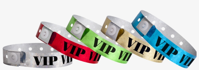 Wristco Holographic Silver Vip Plastic Wristbands -, transparent png download