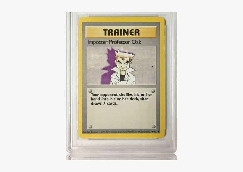 Psa 10 4th Print Imposter Professor Oak - Imposter Professor Oak, transparent png download