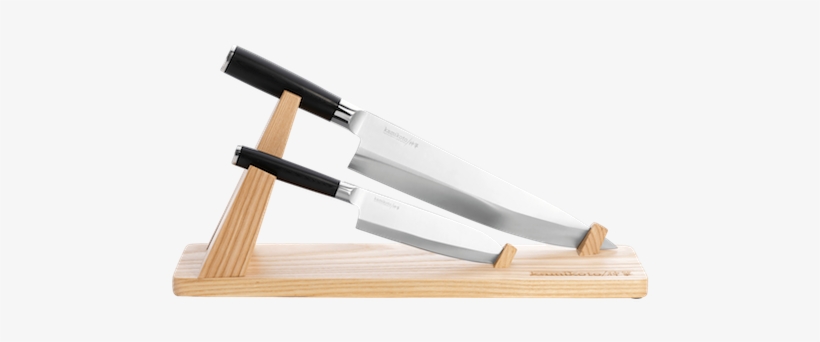 Senshi Knife Set Genten - Kamikoto - Senshi Dual Knife Set With Wooden Display, transparent png download