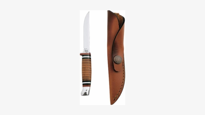 Case &amp - Leather Hunter 379 Fixed Blade Knife With Leather Sheath, transparent png download
