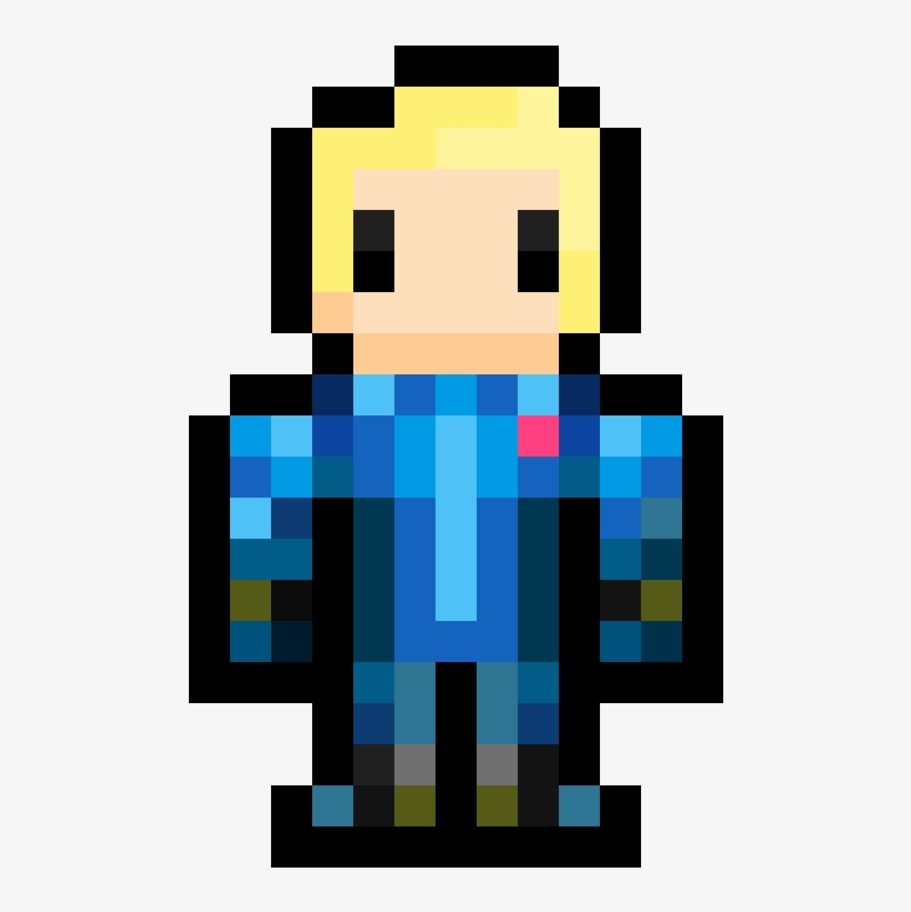 Big Eye Zero Suit Samus - Barney Stinson Pixel Art, transparent png download