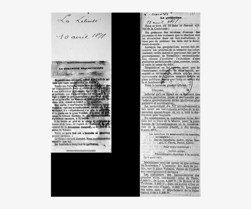 The Guillotine To The Butcher - Paper, transparent png download