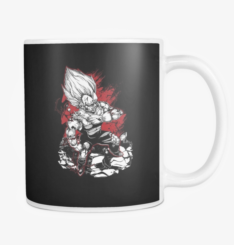 Super Saiyan Majin Vegeta 11oz Coffee Mug - Super Saiyan Majin Vegeta Lift Up When Being Knocked, transparent png download