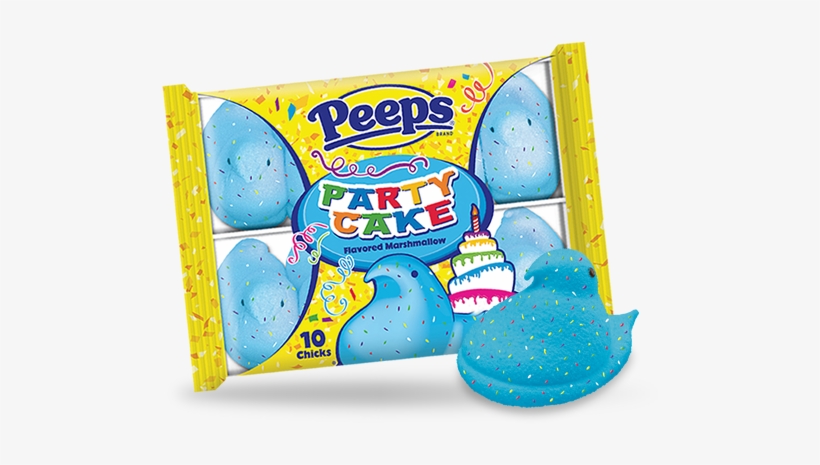 Party Cake Peeps - Marshmallow Peeps Party Cake Chicks 10ct, transparent png download