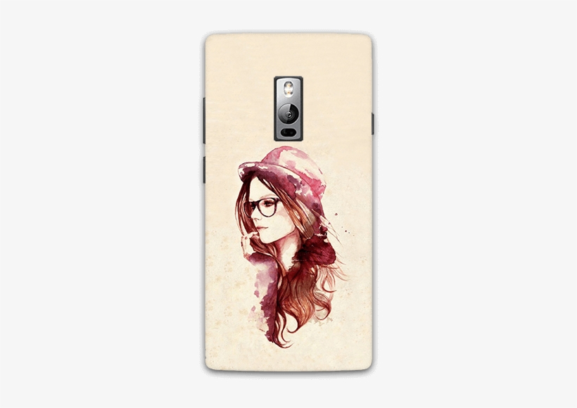 Cap Girl Oneplus 2 Mobile Case - Phone Cover For Redmi Y2 For Girls, transparent png download