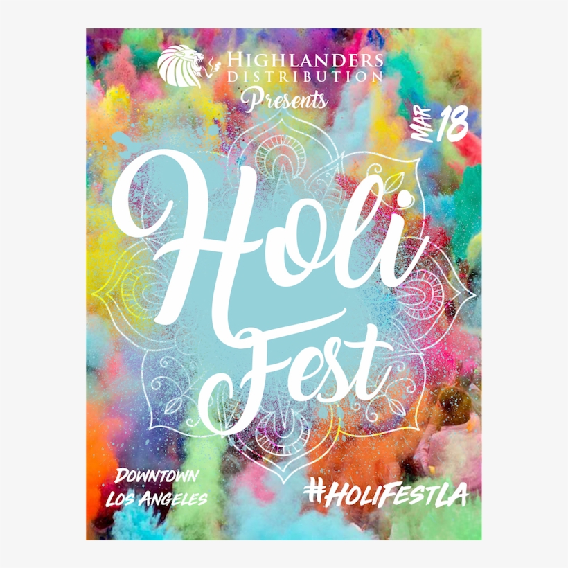 Holi Fest La - Christmas Card, transparent png download