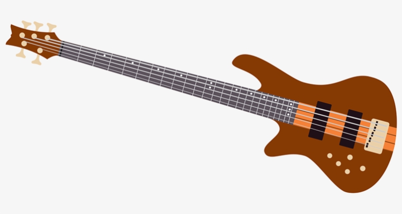 Bass Guitar Illustration On Behance - Guitar Illustration Png, transparent png download