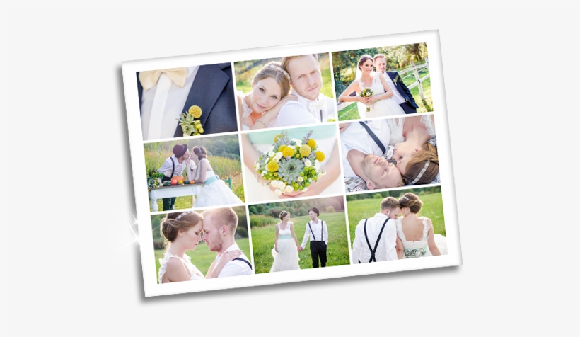 Acrylic Ideas Collage - Gold Snowflake Married And Merry Christmas Photo Card, transparent png download