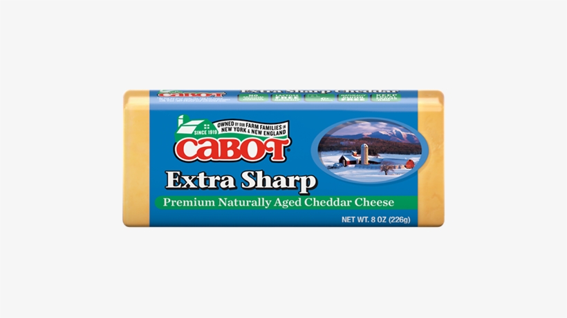 Extra Sharp Cheddar Cheese - Cabot Vermont Sharp White Cheddar, transparent png download